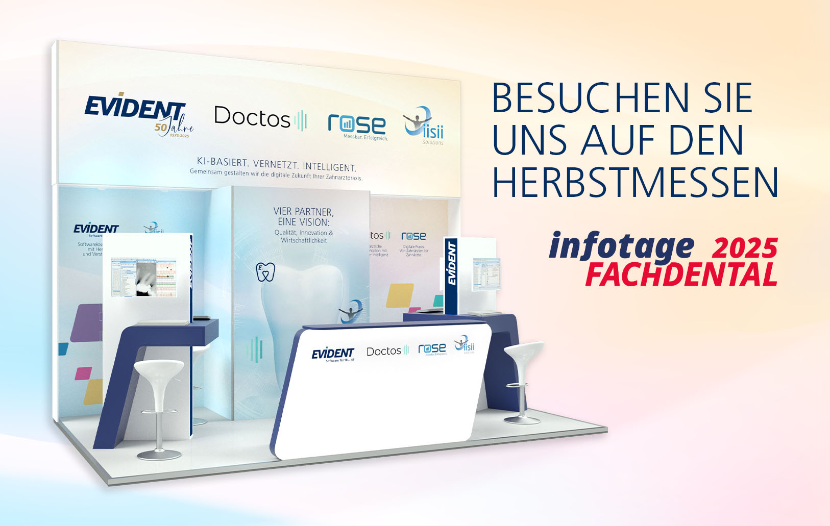 EVIDENT und Doctos Messestand