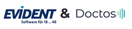 EVIDENT & Doctos Logo
